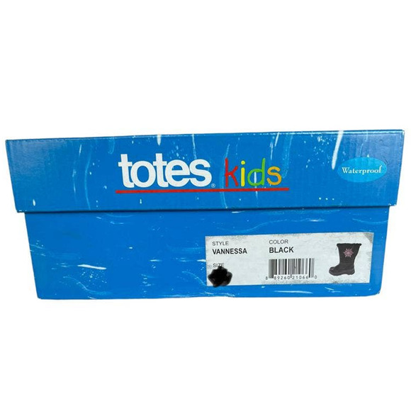 💎✨SALE✨💎 NEW IN BOX Totes Kids VANESSA Black Boots - Picture 7 of 7